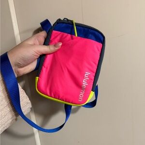 Lululemon Pink and Blue Crossbody Bag